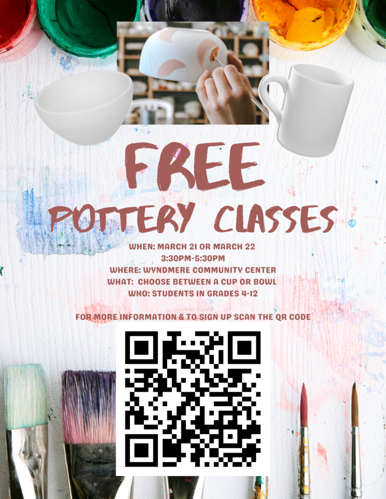 pottery class flyer